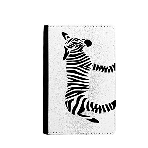 Voyagez l'esprit léger avec cet étui passeport motif zèbre noir et multicolore 3.7x5.8