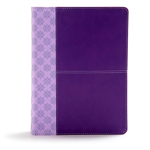 CSB Study Bible, Purple LeatherTouch, Red Letter, Study Notes and