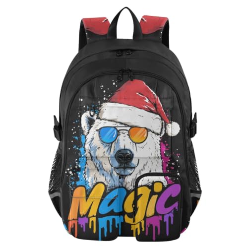 Mochilas de viaje para laptop 17.5" Drip Magic Bear Bolsa de trabajo escolar