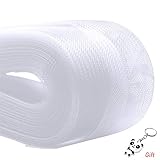 Color Scissor 50 Yards Stiff Polyester White Horsehair Braid Polyester Boning for Sewing Wedding Dress and Formal Gowns, 2 inch Width