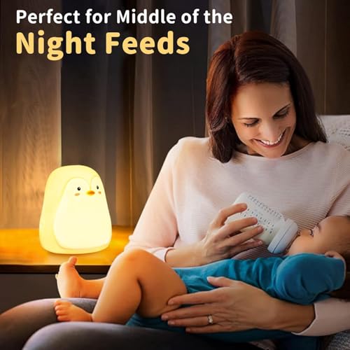 Image of Desidiya Penguin Rechargeable Silicone Night Lamp - Arctic LED Penguin Lamp, Kids Night Light, Nursery Decor, Birthday Gift, Silicone LED Light
