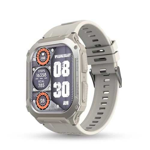 Image of Pebble Bravo 1.99 inch (5.05 cm) Infinite Display, Bright HD Display 600Nits BT Calling, One Time BT Connect, 520 mAh Battery, Health Suite, Multi Sports Mode, Rugged Built - Military Grey