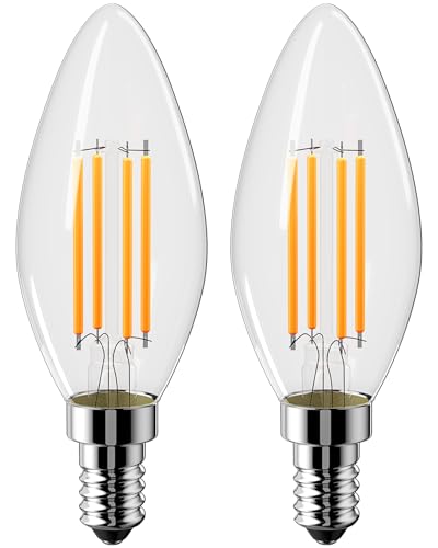 Vanke E14 LED Light Bulb 4W (40W Equivalent) Warm White 2700K 2-Pack