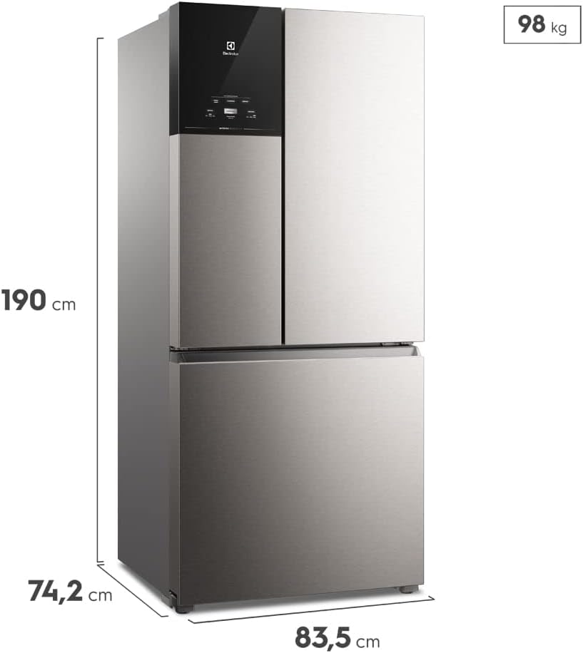 Geladeira Electrolux Frost Free Inverter 590L AutoSense 3 Portas Cor Inox Look (IM8S) - 127V - Image 2
