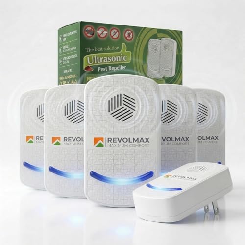 Image of RX-78, Ultrasonic Pest Control Repeller - Electronic & Ultrasound, Indoor Plug-in Repellent - Get rid of - Rodents, Mice, Squirrels, Bats, Insects, Bed Bugs, Ants, Fleas, Spiders, Roaches (6Pack)