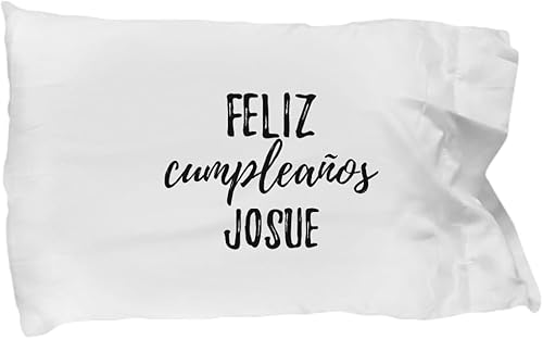 Funda de almohada de Feliz Cumpleanos Josue, 20 x 30 pulgadas