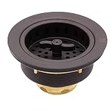 Westbrass A213-12 3-1/2" Wing Nut Twist Style Large Kitchen Sink Basket Strainer, Oil Rubbed Bronze
