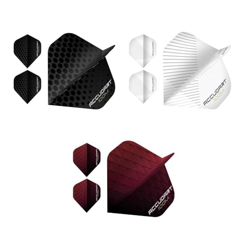 Pro Grade 100 Micron Dart Flights - Upgrade with Red, White, or Black Flights - Ideal for Steel or Soft Tip Darts - Set of 3