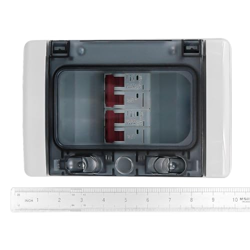 Hsthe Sea Solar-PV-Leistungsschalter, IP65, wasserdicht, 2-in-2-out, PV-Solar-Trennschalter, Stromverteilung für Solarmodule zu Hause (32 A)