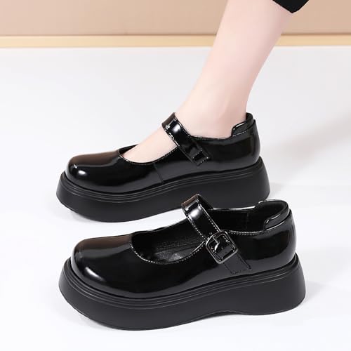 Mary Jane Shoes Women Chunky Mary Janes for Women Ladies Platform Flats Comfortable Low Heels Dressy Pumps Casual Work Shoes4