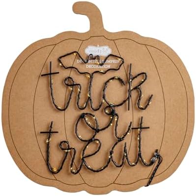 Mud Pie Pumpkin Light Up Decorating Kit, Trick or Treat Bat image 5