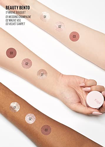 Kaja Eye Bento Collection - Bouncy Eyeshadow Trio | 17 Mauve Bouquet | Mauve Berry Tone | Vegan, Cruelty Free #TOP5