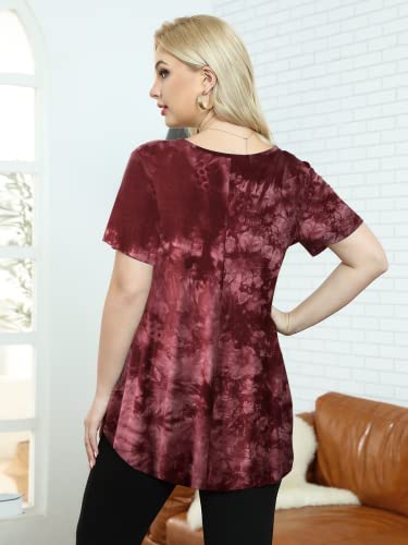Image of BELAROI Women Plus Size Tops V-Neck Tunics Shirts