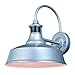 VAXCEL Motion Sensor Porch Light -Dorado Silver Dusk to Dawn Farmhouse Outdoor Lighting Fixture + Automatic Timer for Exterior Security, Rustic Gooseneck Barn Light for Garage, Front Door, and Patio