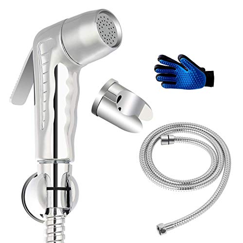 Pet Bathing Tool | Pet Shower Sprayer with Hose – Pet Scrubber Dog and Cat Shower Sprayer Attachment Set for Pet Bathing and Dog Washing - Dog Shower Sprayer & Scrubber in-One.Free combing gloves