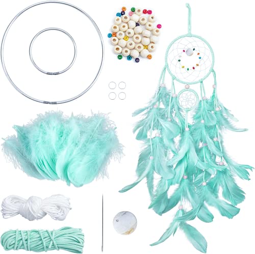 Dream Catcher Craft，DIY Dream Catcher Kit Handmade Wall Decor Catchers for Birthday Party Baby Shower Bridal Shower Wedding Nursery Baby Room Kids Xmas Gift Bedroom Wall Decor - Thumbnail 2