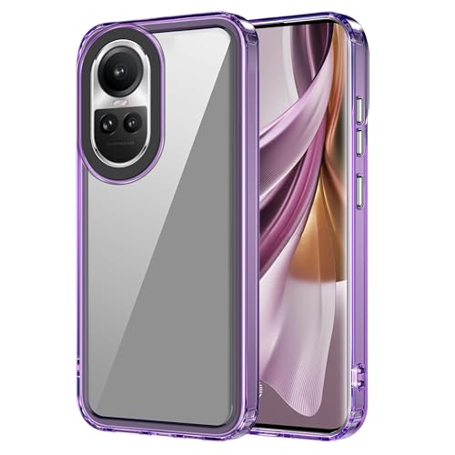 Image of amazon basics Back Case Cover for Oppo Reno 10 5G (TPU + PC Translucent Purple)