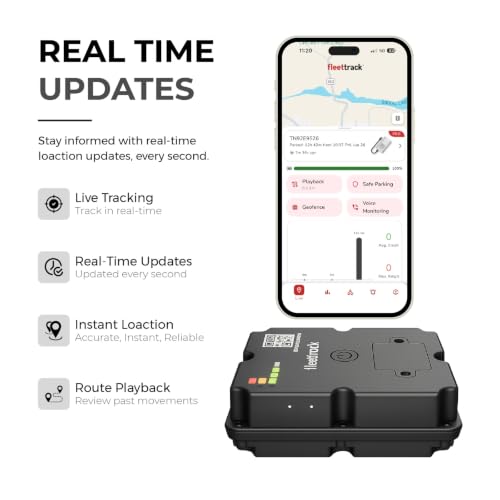Image of Fleettrack Ultra Pro 4G Wireless GPS Tracker | 7500mAh Rechargeable Battery | Magnetic | IP67 Waterproof | Real-Time Live Tracking for Cars, Bikes, Trucks, Assets, Luggage & Pets| Android & iOS