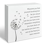 Inspirational Quote Wooden Box Sign, Inspirational Quotes Gifts, Whenever You Find Yourself... Wood Plaques Desk Décor, Motivational Box Wood Sign, Graduation Decor Gift, Therapist Gifts