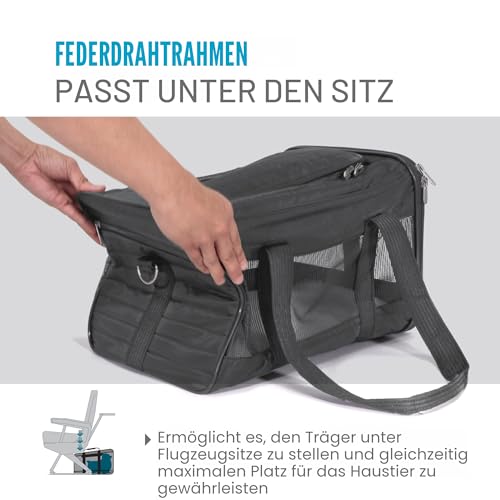 Sherpa Travel Transportbox für Haustiere, von Fluggesellschaften zugelassen, Large, anthrazit