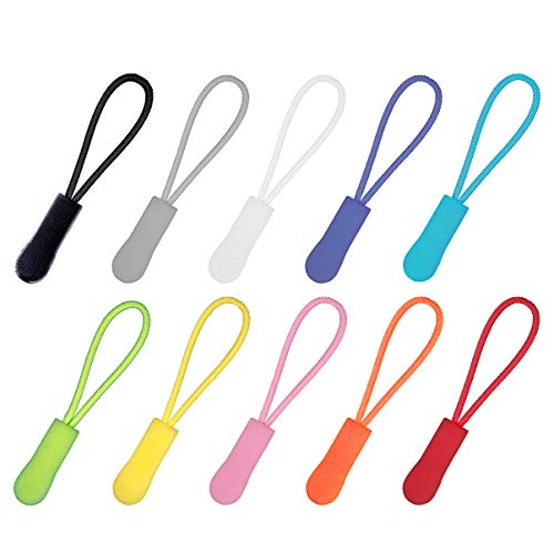 BEADNOVA Fecho de correr com fecho de correr, etiqueta com fecho de correr, extensão de fecho de correr, para bagagem, mala, mochila, jaqueta (mistas cores, 100 peças)