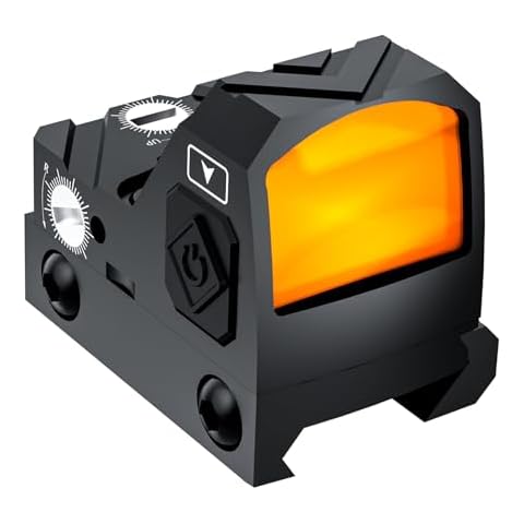 TRSAIM Tactical RMR Motion Awake Red Dot Scope,2MOA Reflex Sight with 12 Adjustable-Brightness for Pistol Handgun Rifles,Suitable for 20mm Picatinny/Weaver Rail Mount Cover