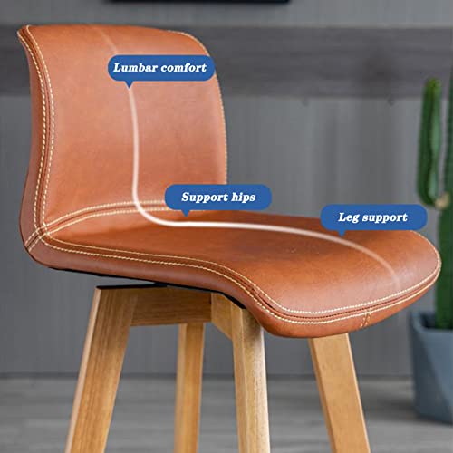 Tabourets de bar avec repose-pieds en bois noble et dossier chic