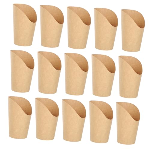 MAGICLULU 100 Piezas envases de bocadillos de papel kraft fiesta evento largo Poseedor servicio vasos para empacar refrigerios tazas de embutidos titular de la merienda Brown