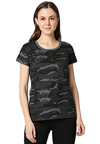 Image of Wear Your Opinion Women's Camouflage Army Military Stylish Half Sleeve Top T-Shirt
