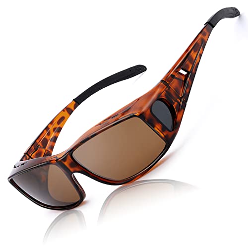 LVIOE Gafas de Sol Sobre Gafas, gafas de sol de Fitover de la prescripción Estilos unisex, Protección UVA UVB Para Colocar Sobre las Gafas Normales y de Lectura Cover
