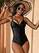 KAPERF One Piece Swimsuit for Women, Fashion Bathing Suit Swim Suits, Women's Beachwear Swimwear Bikini Set for Woman Girls Black