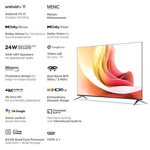 Image of Acer 189 cm (75 inches) I Series 4K Ultra HD Android Smart LED TV AR75AR2851UDFL (Black)