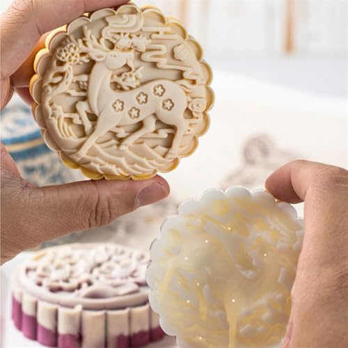 Molde para postres con patrón floral redondo miniatura 3
