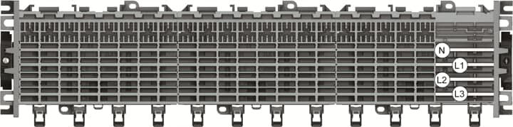 Kit premontado Smissline TP 64 módulos 3LN ABB Entrelec para chasis modular