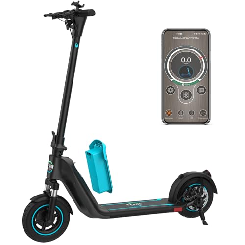 Vevay Foldable Electric Scooter for Teens Adults | Removable Battery | 10' Solid...