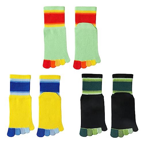 Kids Five Finger Full Toe Socks Colorful Separated Toe Cotton Ankle Socks for Boys Girls