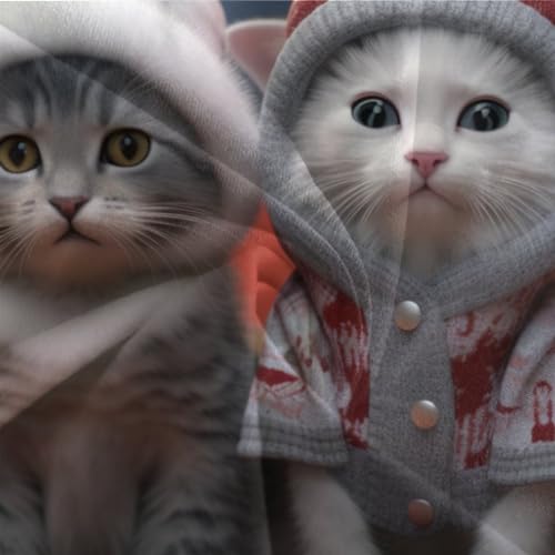 Housse de couette chat 3D anti-plis en microfibre pour lit double 200x200cm