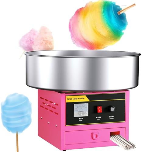 Electric Cotton Candy Machine 1000 W, Commercial Cotton Candy Maker with Stainless Steel Bowl, Sugar Scoop