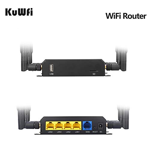 Kuwfi 300Mbps 3G 4G Lte Car Wifi Wireless Router Extender Strong Signal Car Wifi Routers With Usb Port Sim Card Slot With External Antennas For Usa/Canada/Mexico Sim Card #TOP5