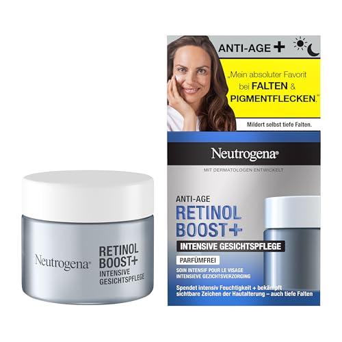 Neutrogena Retinol Boost+ - Crema facial intensiva de 50 ml, sin perfume, con retinol, extracto de...