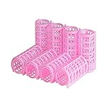 8 Pcs Plastic Hair Rollers Home DIY Hair Styling Tools Pro Salon Portable Curlers Clips for Women...