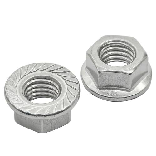 Écrous hexagonaux à bride 1/2-13 UNC, écrous de verrouillage inox pour machines