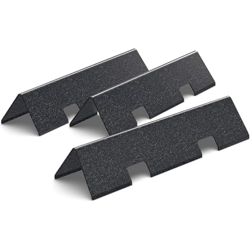 GFTIME 7635 38,9cm Flavorizer Bar für Weber Spirit I E210/220 & II E210/S210 (mit vorderen Brennerknöpfen), Porzellanemaille Hitzeschild, Ersatzteile Aromaschienen, 3 Stück