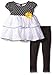 Youngland Girls' Polka Dot Knit to Tiered Crochet Legging Set