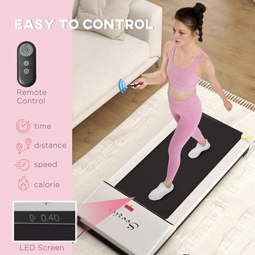 Image of Under Desk Walking Pad Treadmill, Portable Foldable Mini Treadmill for Home with Remote Control, LED Display, 264 lbs Capacity, Compact Small Treadmills for Small Spaces