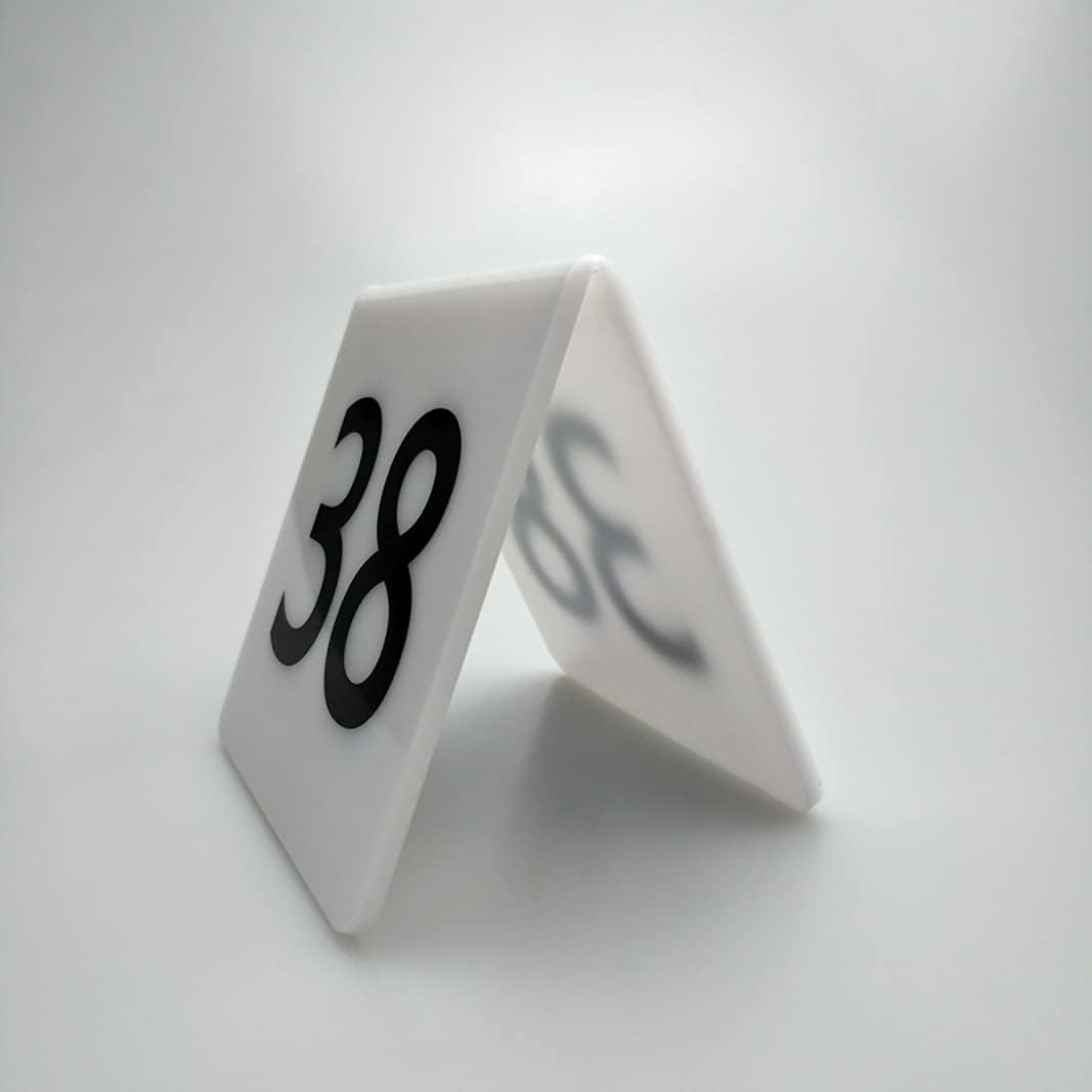 Table Numbers Acrylic Place Cards,Double-Sided Table Numbers for Restaurant Cafe Bar Seating,Table Numbers Holders for Weddings Birthday Marriage Anniversary Events Party+ 1-20/30/60 (1 to 60 Black (