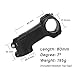 FIFTY-FIFTY Bike Stem with 31.8mm Bar Clamp, 7 Degree Aluminum Alloy Bicycle Handlebar Stem for 1-1/8