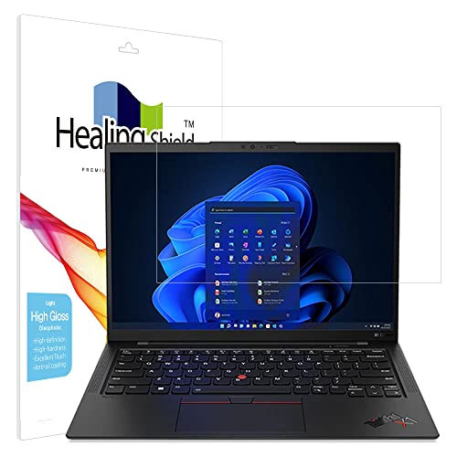 Healingshield �X�L���V�[���t���ی�t�B���� Screen Protector Light Oleophobic High Gloss Film Compatible with LENOVO ThinkPad X1 Carbon Gen 10