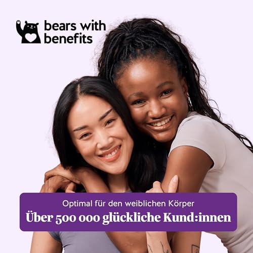 Intimate Balance Flora – Intimes Wohlbefinden – mit Vitamin B2 (Riboflavin) und C - Multivitamin – 30 Stück (1-Monats-Vorrat) – ohne zugesetzten Zucker, vegan – Bears with Benefits