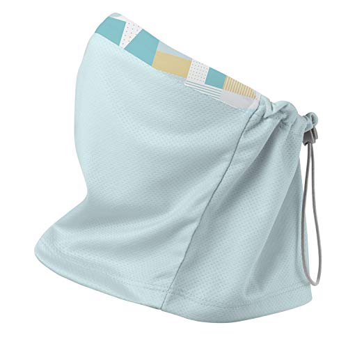 エレコム クールフェイスガード 接触冷感 暑さ対策グッズ アイスコーデ ターコイズブルー×イエローオーカー HCC-F21BU